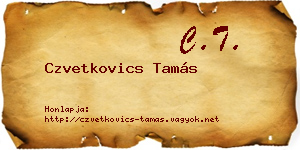 Czvetkovics Tamás névjegykártya