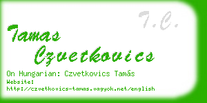 tamas czvetkovics business card